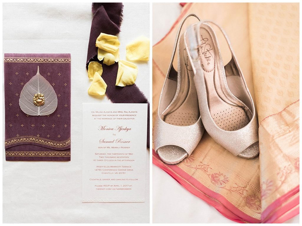 invitation suite and shoes