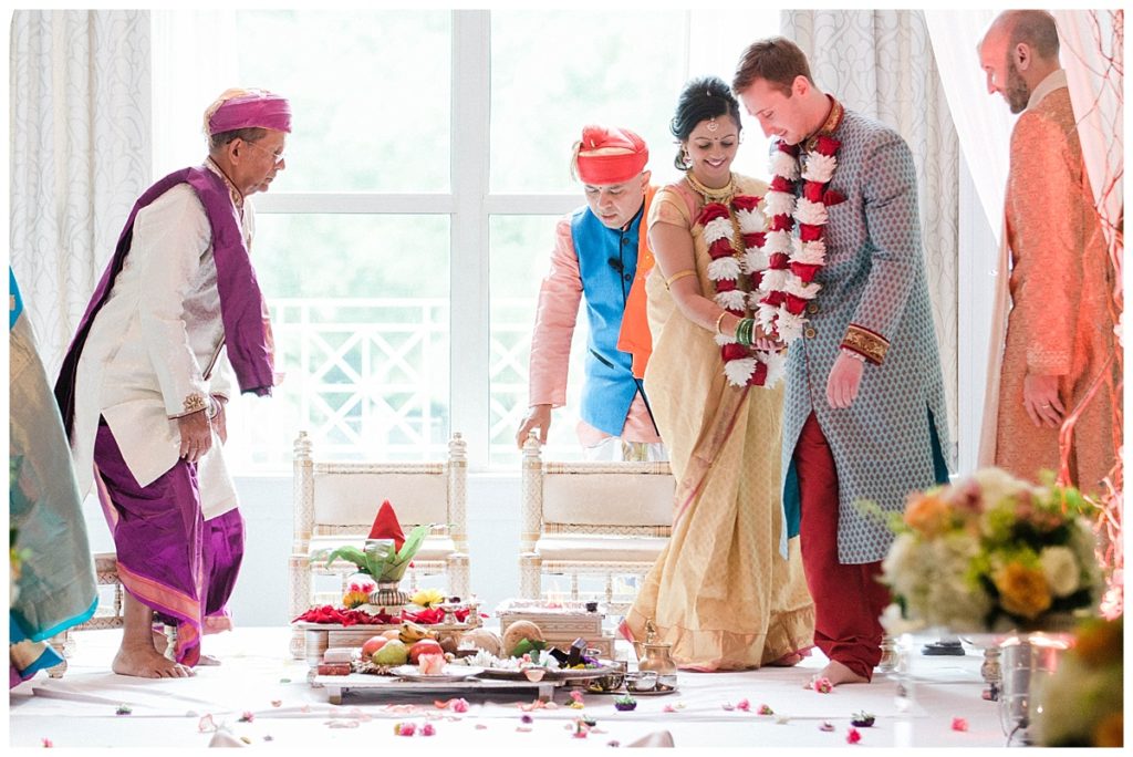 Indian wedding bride and groom