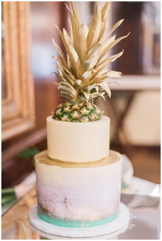 Nassau Inn wedding pineapple cake