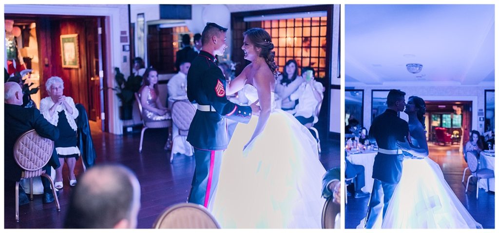 Nassau Inn wedding bride and groom first dance