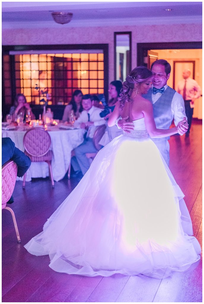 Nassau Inn wedding bride and father first dance