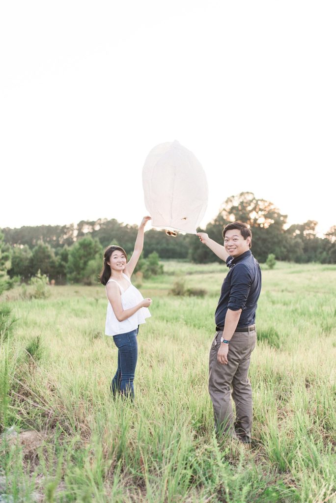 chinese paper lantern engagement session