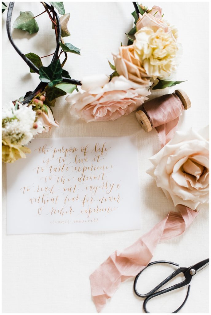 calligraphy floral crowns