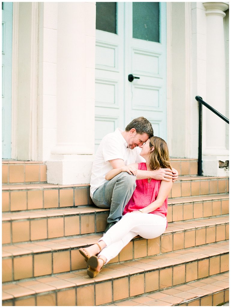 vintage church downtown raleigh engagement session