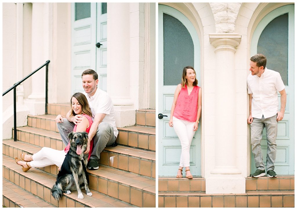 vintage church downtown raleigh engagement session