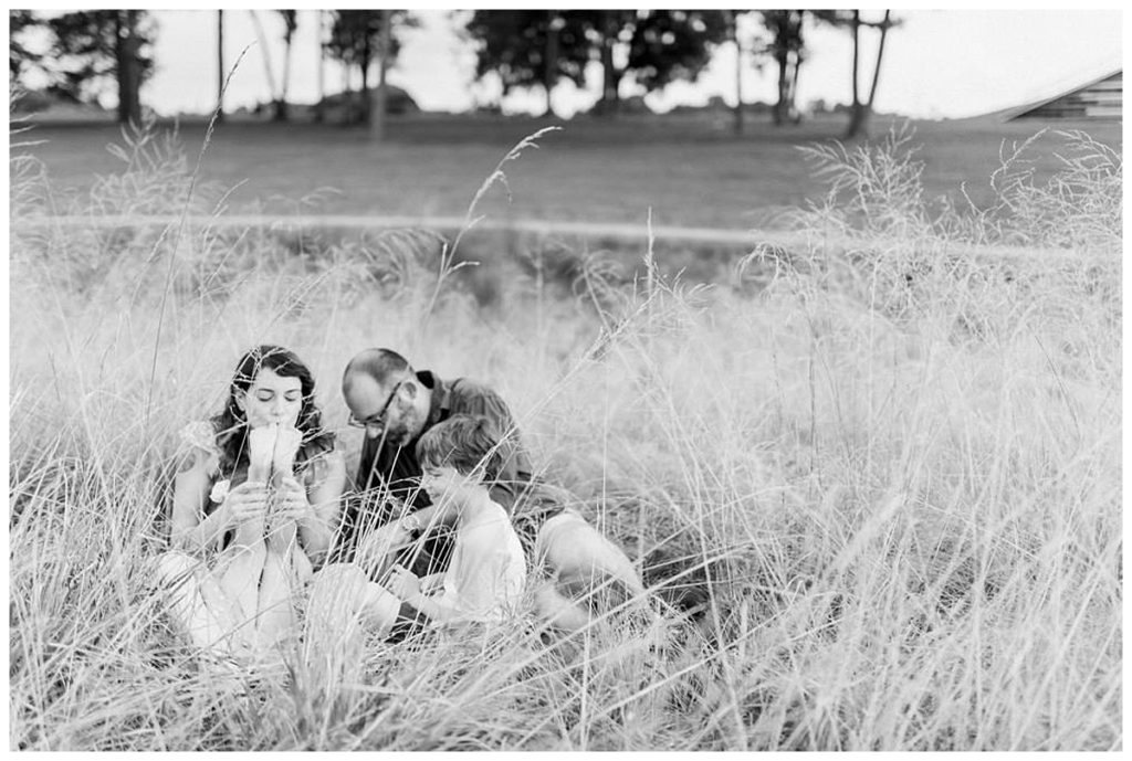 family session in tall grass