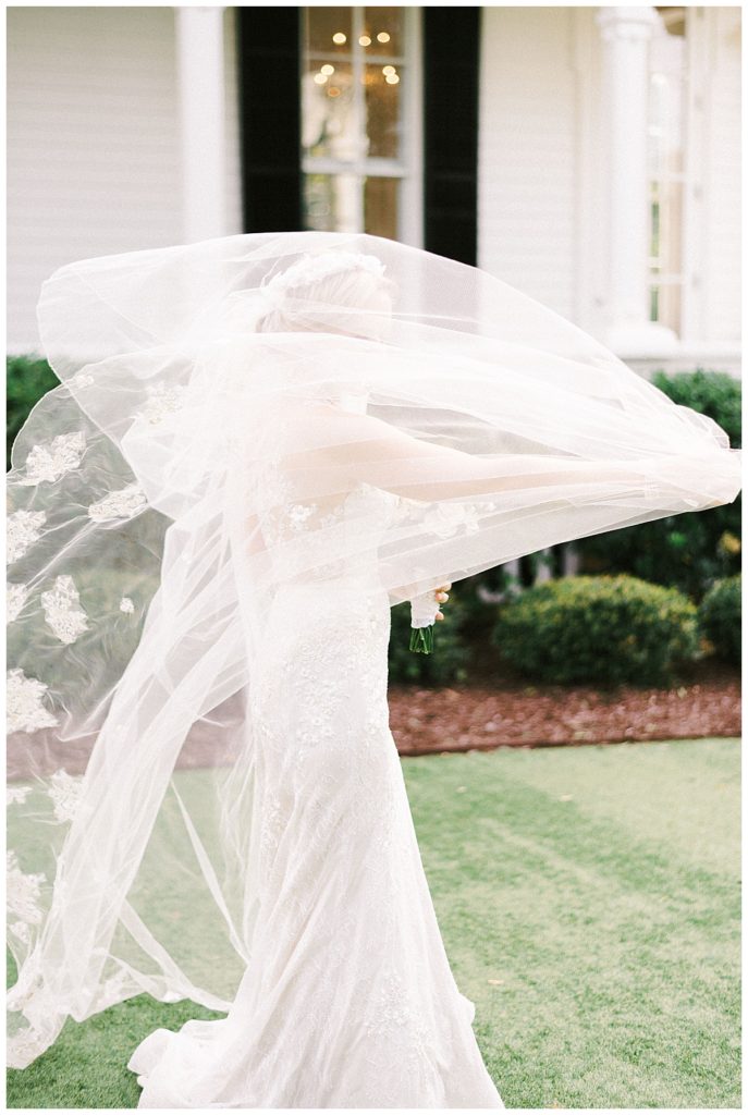 bride with veil merrimon wynne house