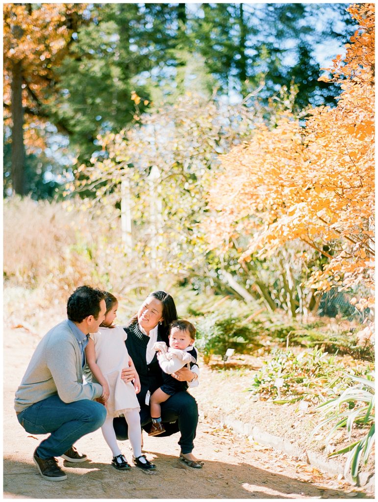 family outside in autumn
