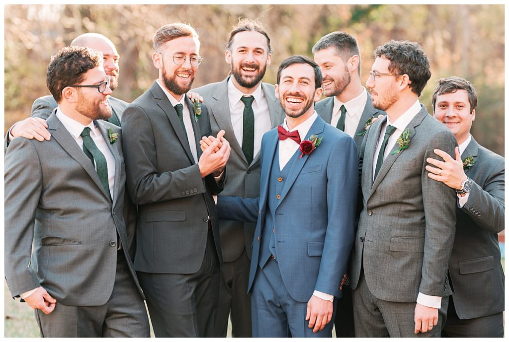 groomsmen forest hall at chatham mills