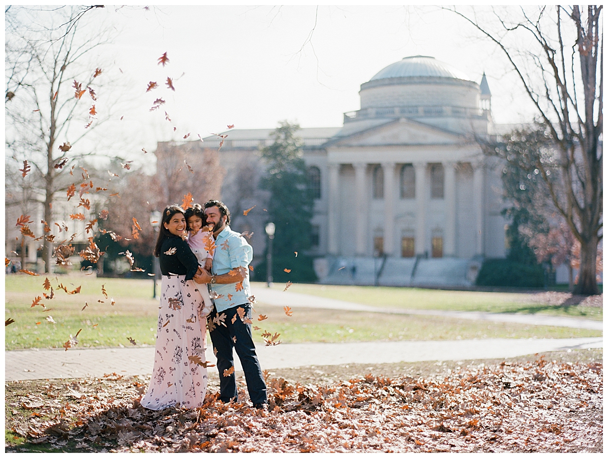 unc maternity session in fall