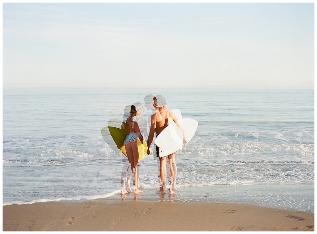 surfing couples beach lifestyle session