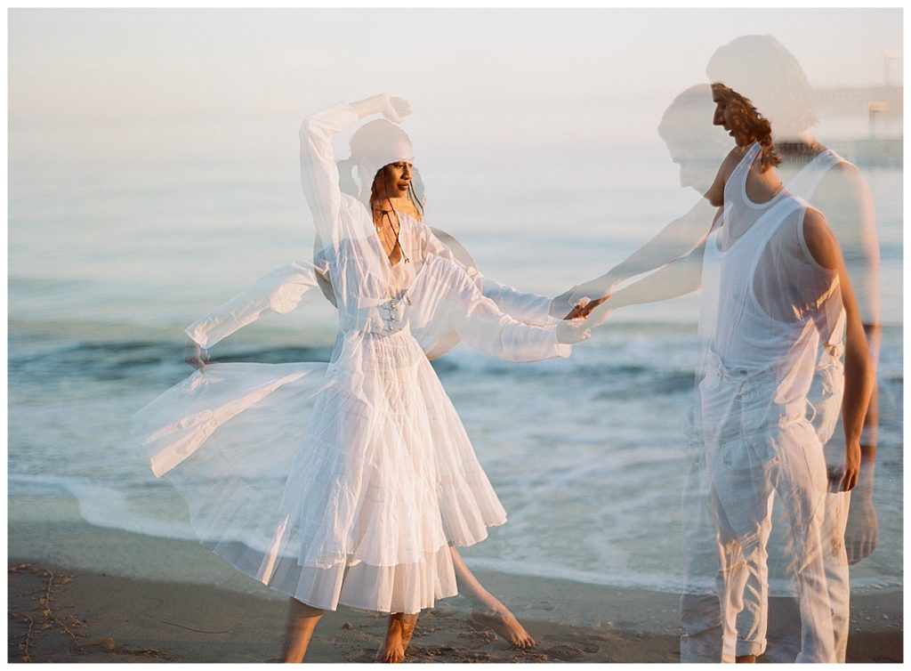 couple at beach editorial