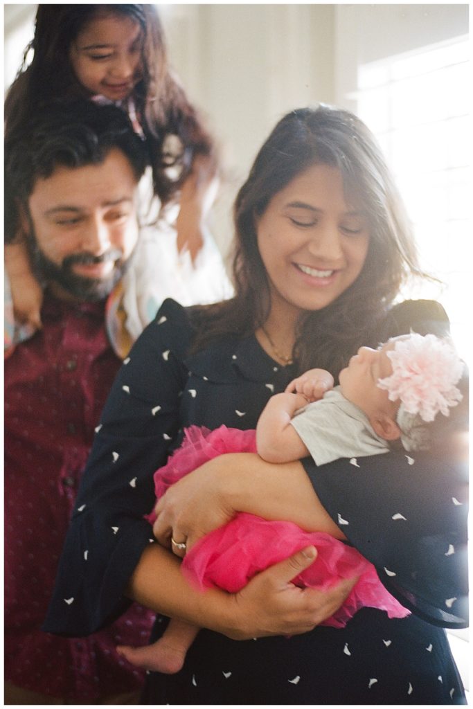 family photo with newborn
