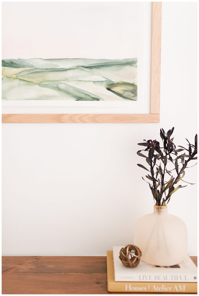 framed art vignette in home