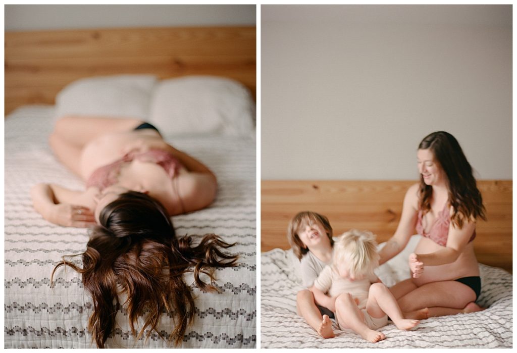 maternity session with kids