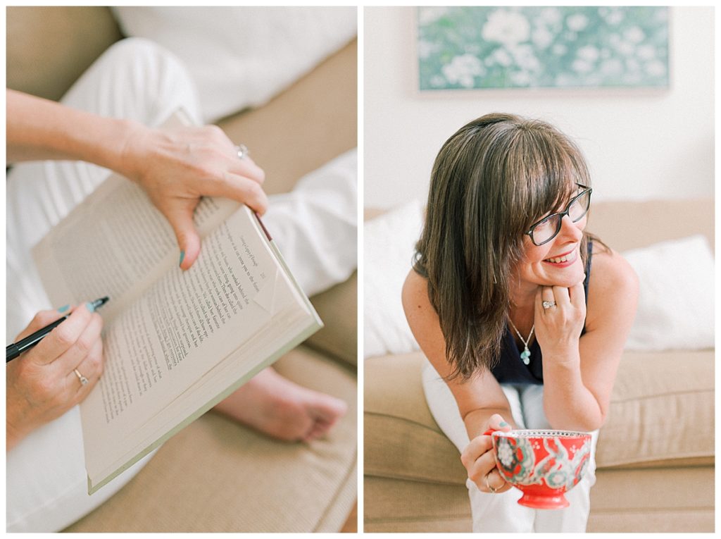 reading with coffee