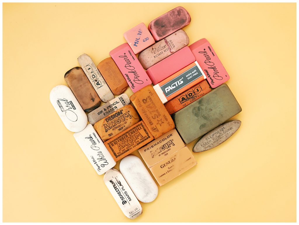 Eraser flatlay