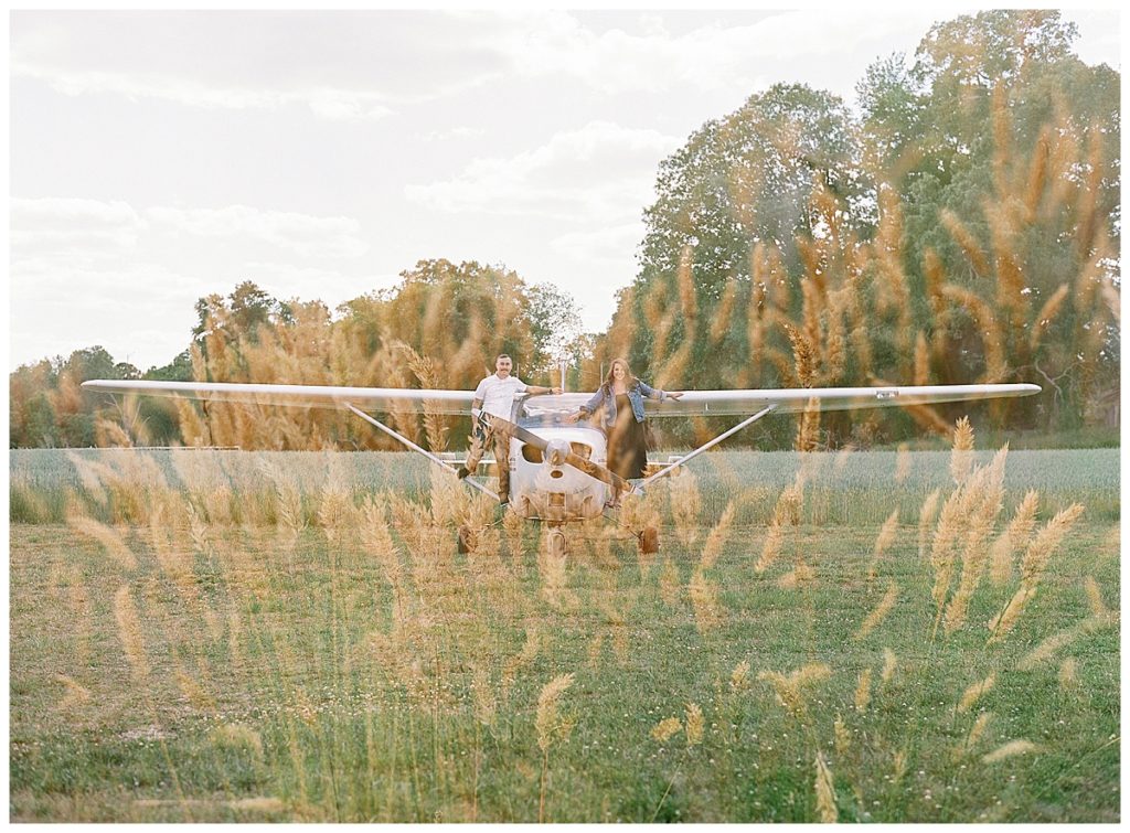 Engagement session with private plane