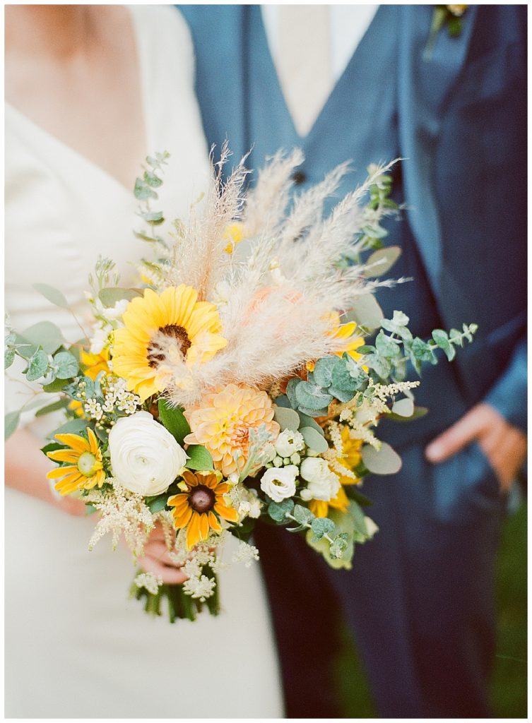 Yellow bridal bouquet