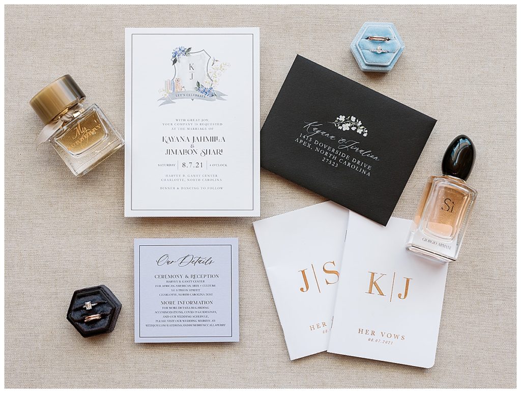 Wedding invitation suite for same-sex wedding in Charlotte, NC