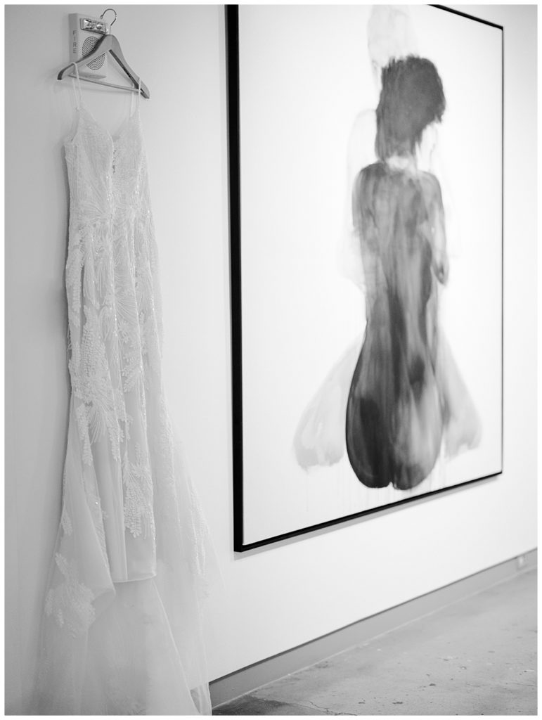 wedding dress at 21c museum hotel