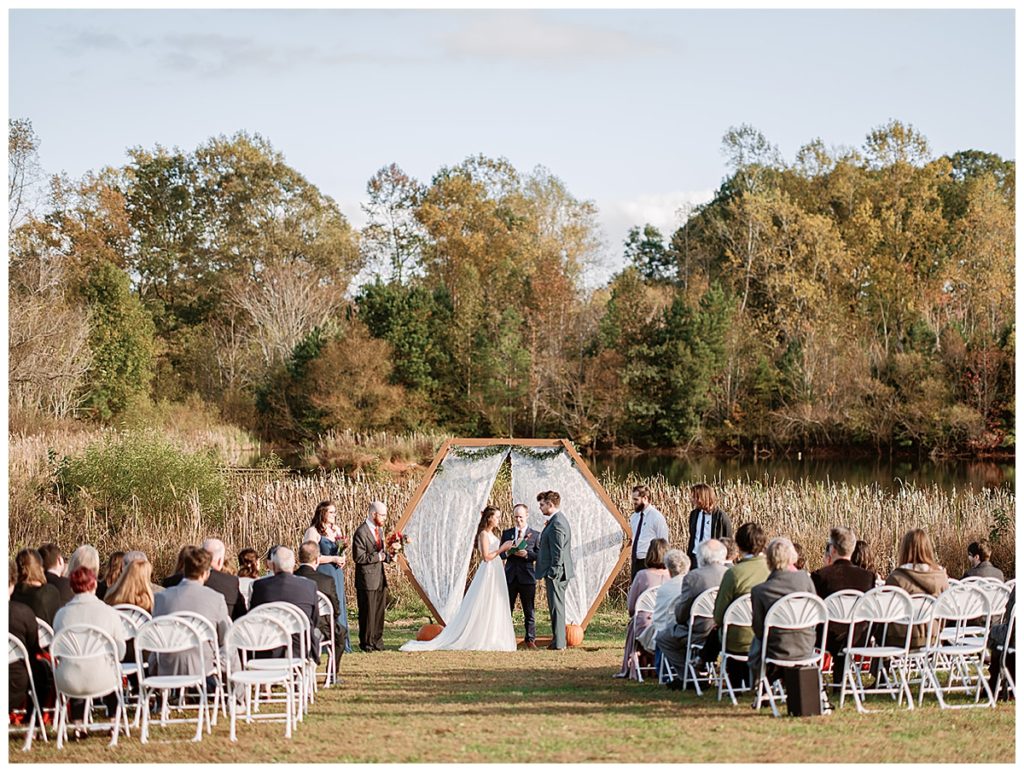pavilion at nicks road wedding ceremony
