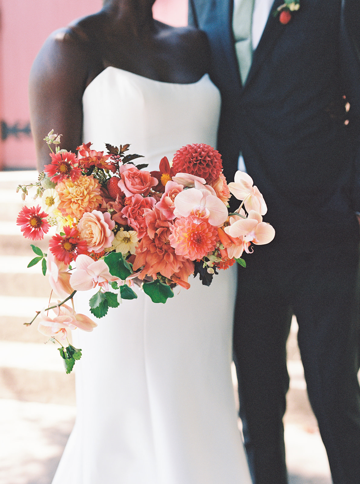 durham wedding photographer floral bouquet summer wedding